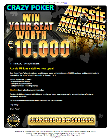 Crazy Poker Aussie millions